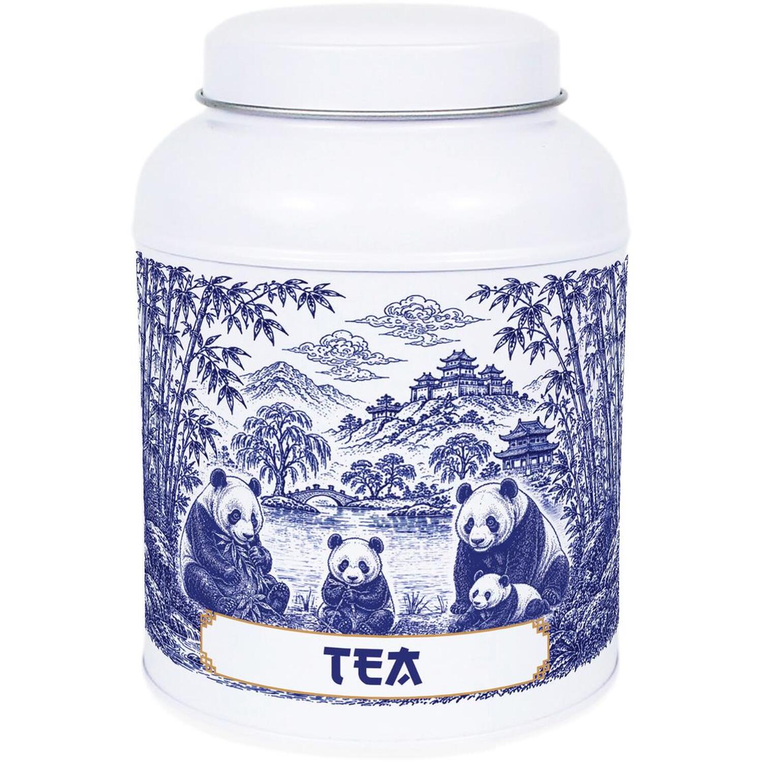 Bamboo Forest Pandas Tea Canister - Small Domed Lid Kitchen Storage Tin Gift - Image 2