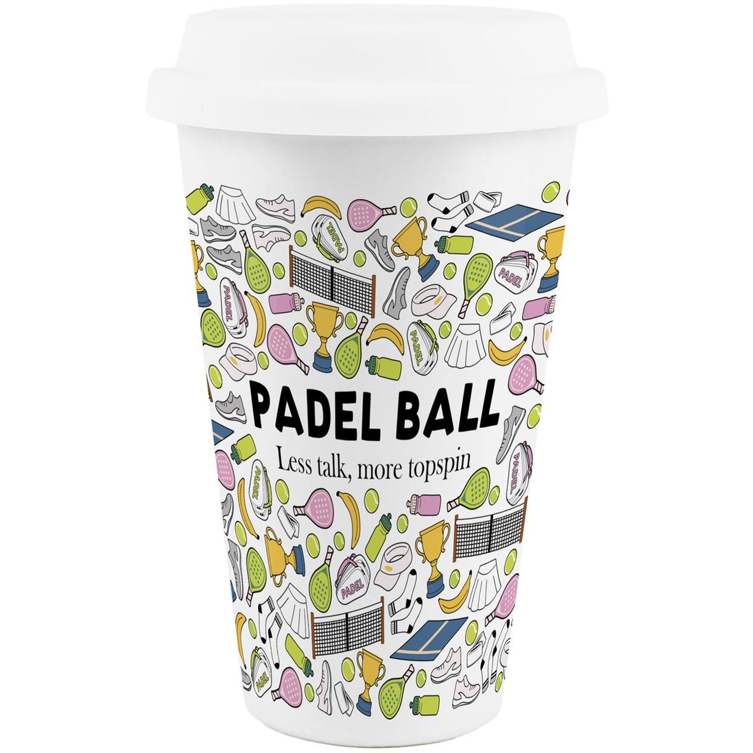 Image of Novelty Padel Ceramic Travel Mug -&hellip;
