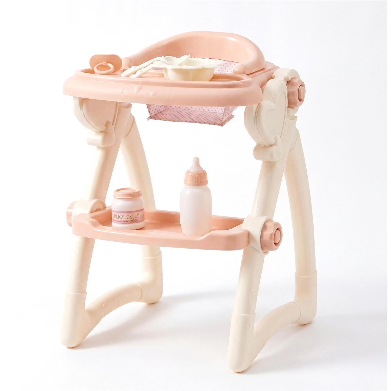 Bibi Doll High Chair With Feeding Accessories Set