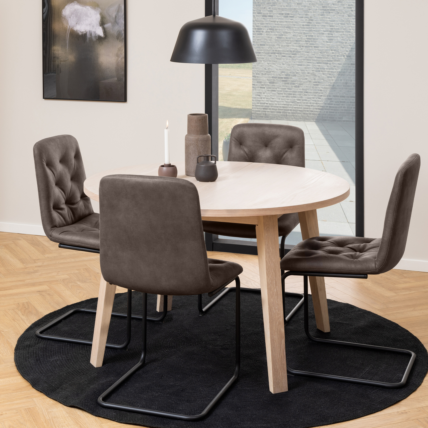 Furniture To Go A-Line Round Dining Table - White Oak