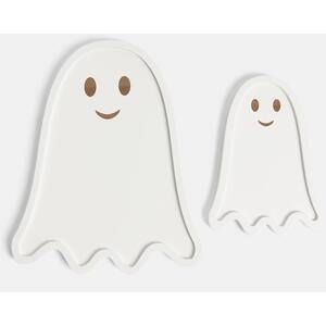 OHS Pack of 2  Ghost Shaped Bamboo Serving Boards