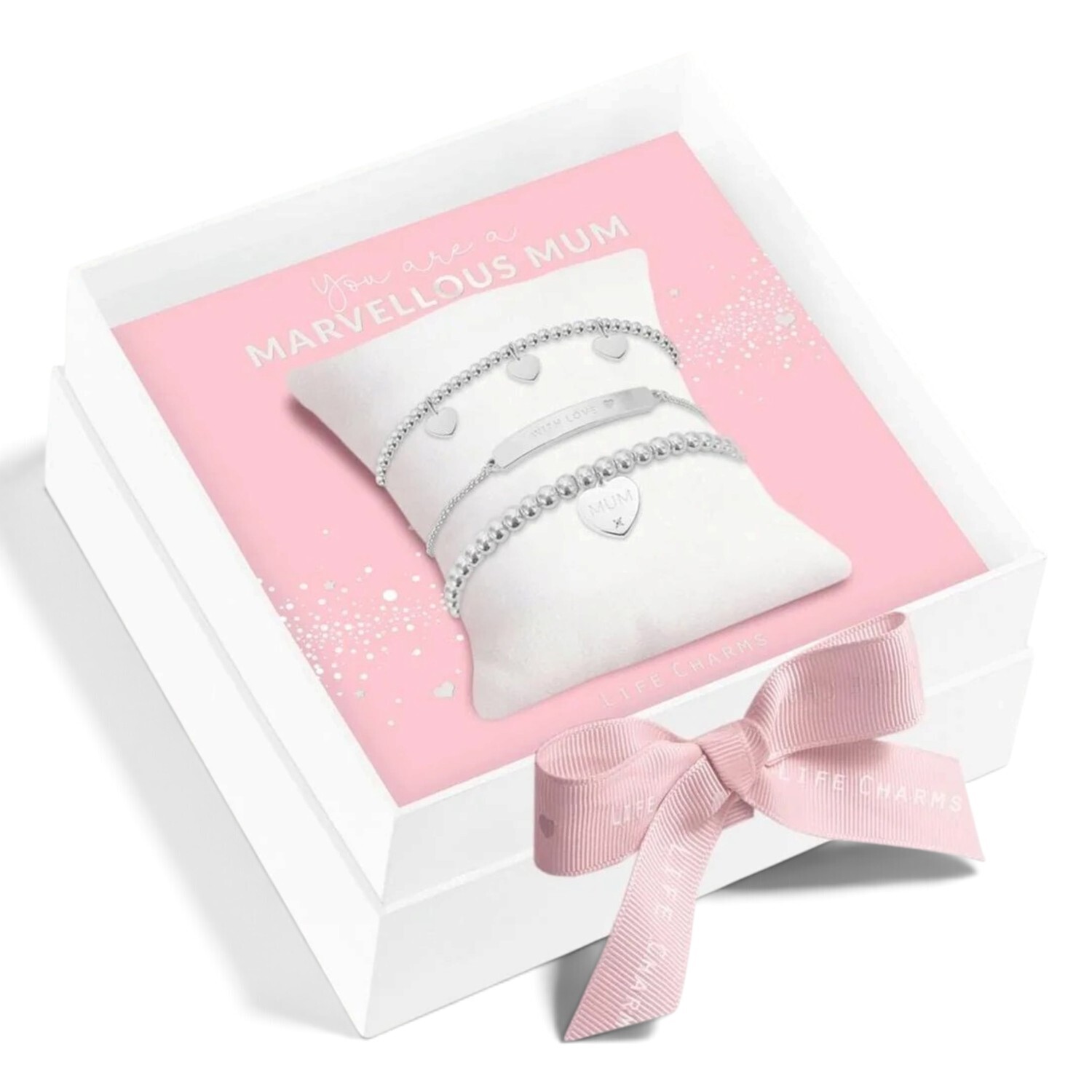 B&Q - Marvellous Mum Bracelet Stack Gift BoxSilver-PlatedHypoallergenicOne SizeGift Ready - Image 2