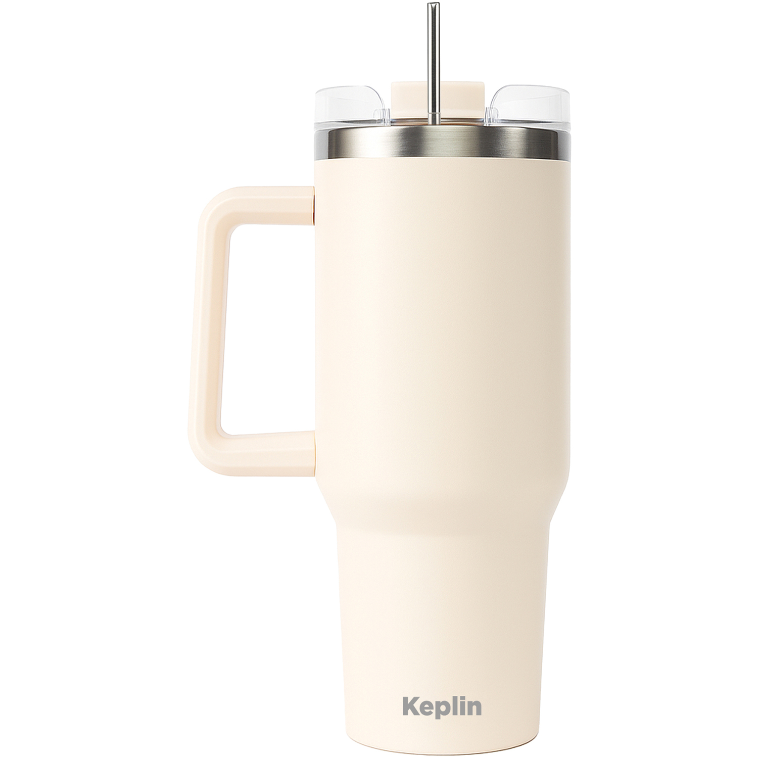 Keplin 1200Ml Insulated Travel Tumbler, 40Oz, Double Wall, Stainless Steel A - Cream White