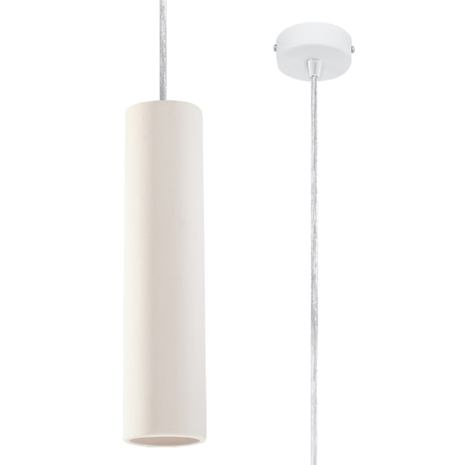B&Q -  Luminosa Nancy Slim Ceramic Pendant Light White Gu10 - Image 4