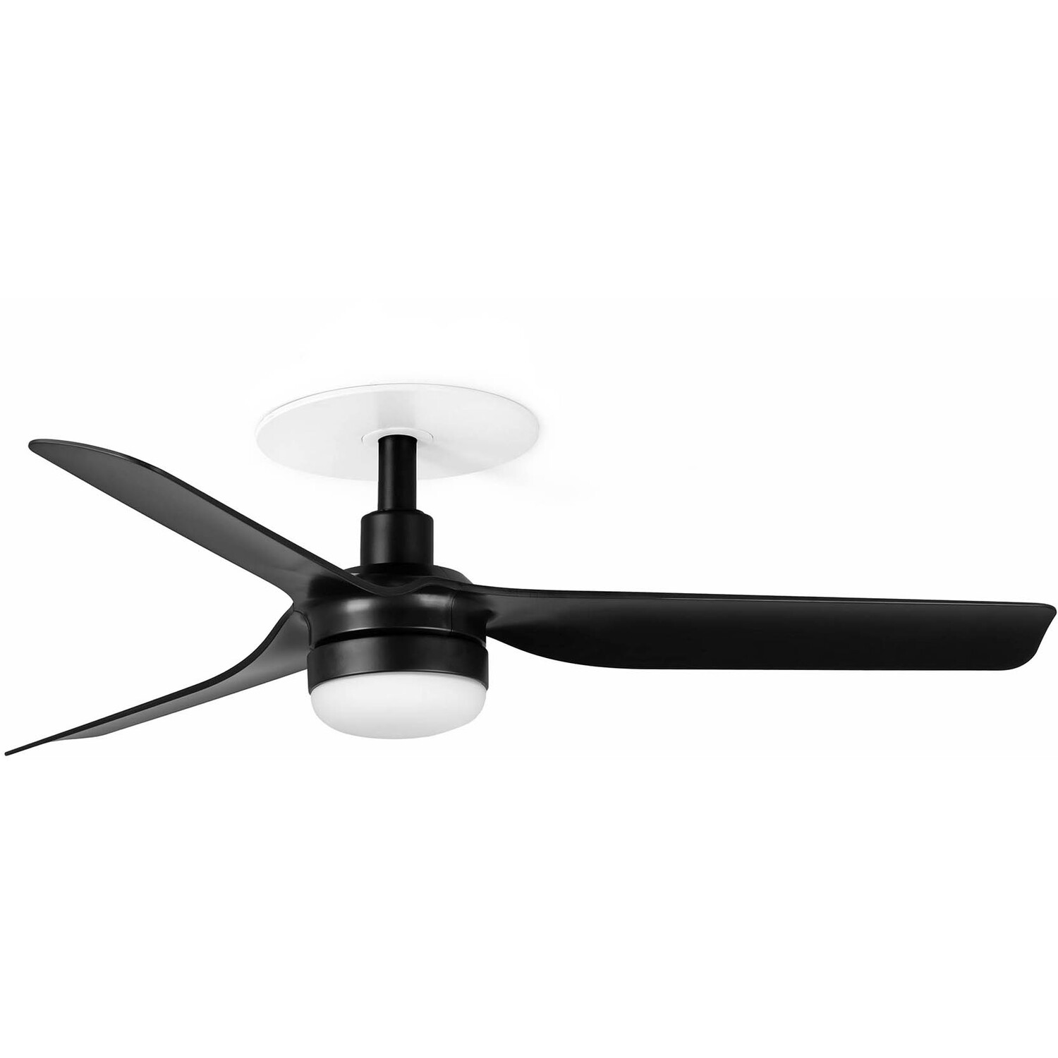 Mini Punt Recessed 90cm LED Ceiling Fan Matt Black CCT - Image 2