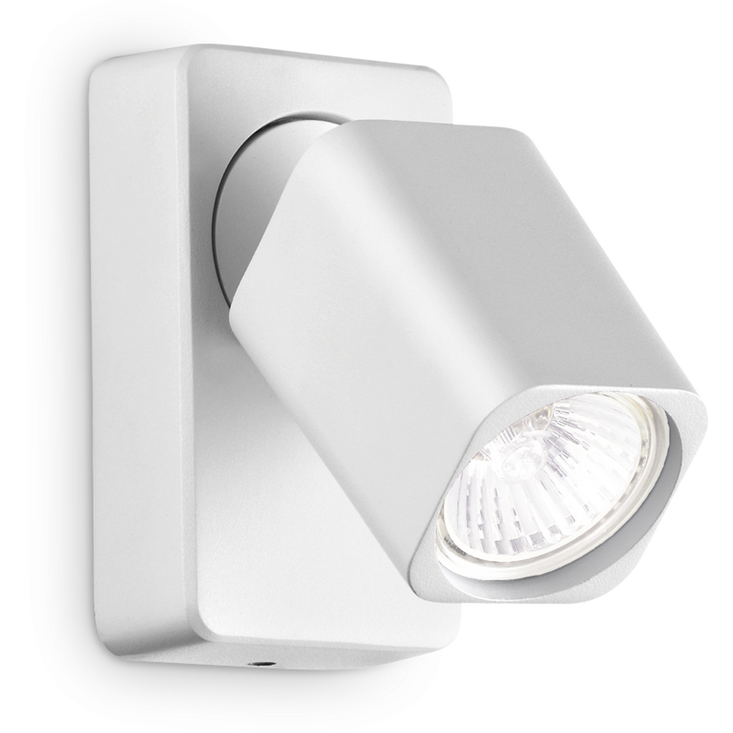 Ideal Lux Rudy Square Wall Spotlight, White, 1-Bulb, Metal - Image 2