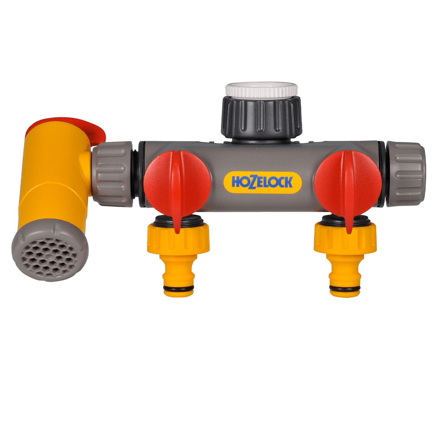 Hozelock Flow Max 2 Way Tap Connector - Yellow