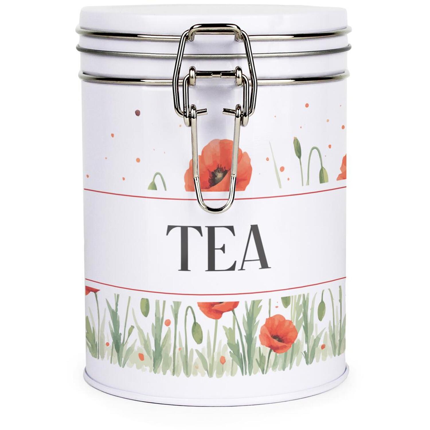 B&Q -  Summer Poppies Clip-Lid Kitchen Storage CanisterTea - Image 3