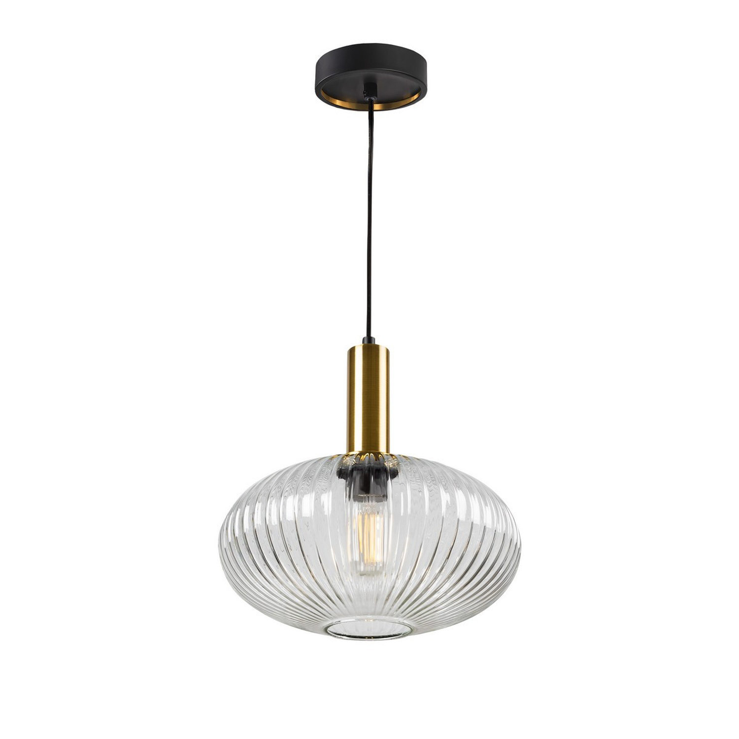 Schuller Valencia Norma Pendant Light, Ø 30 Cm, Black/Clear, Glass, E27 - Image 2