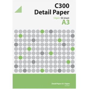 C300 Detail Paper 53gsm A3  500 Sheets 297Mm X 420Mm