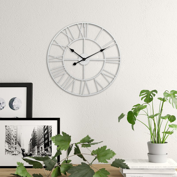 Vintage Wall Clock with Roman Numerals for Home Decor