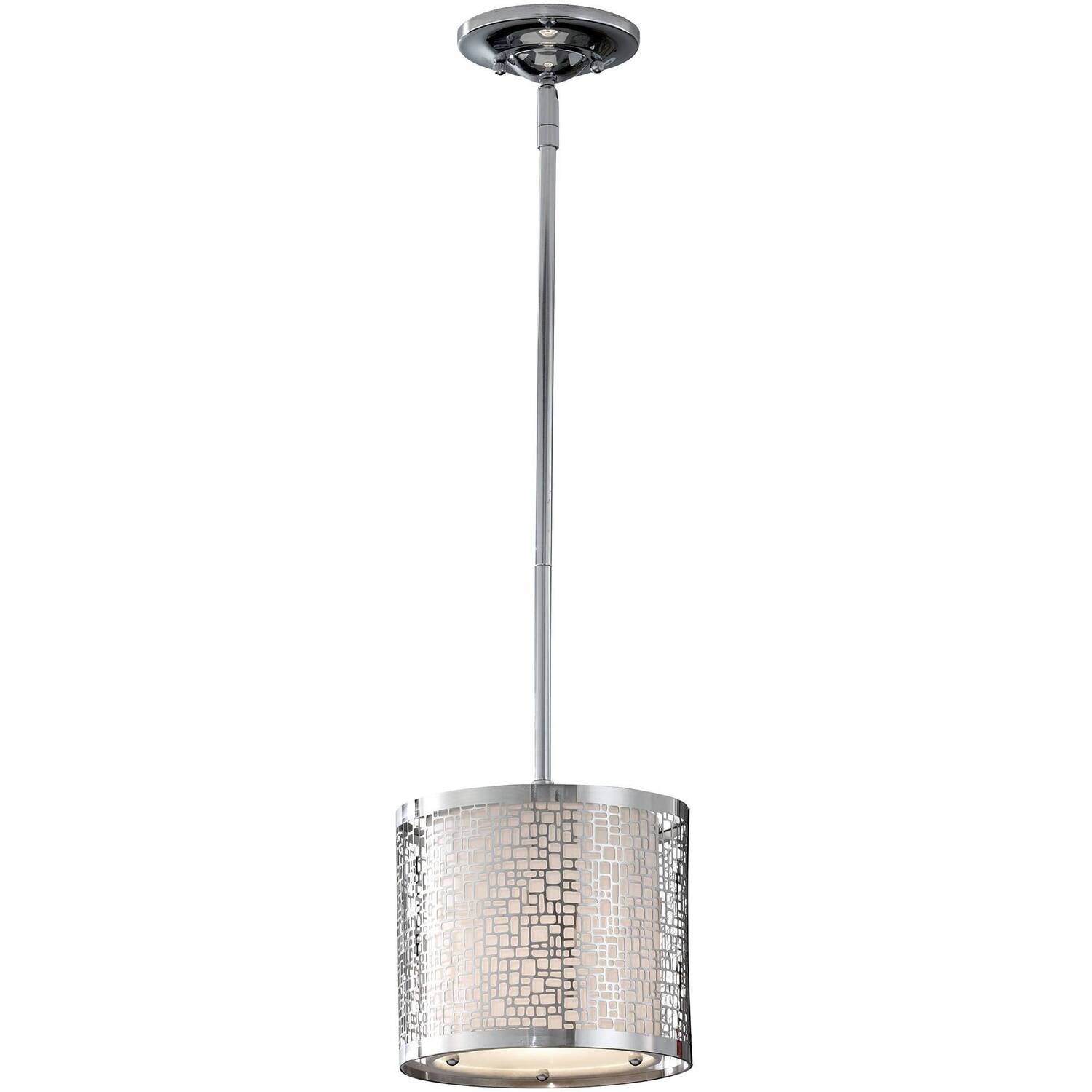 Joplin 1 Light Ceiling Mini Pendant Chrome, E27 - Chrome