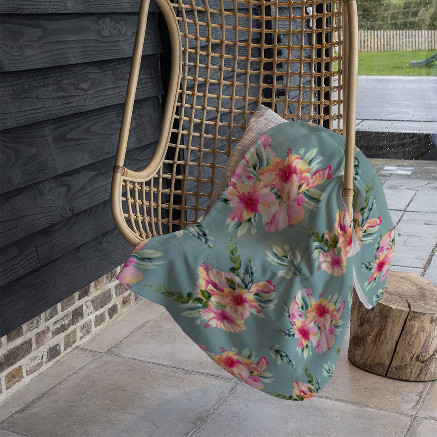 Pink Flowers Blanket - Pink