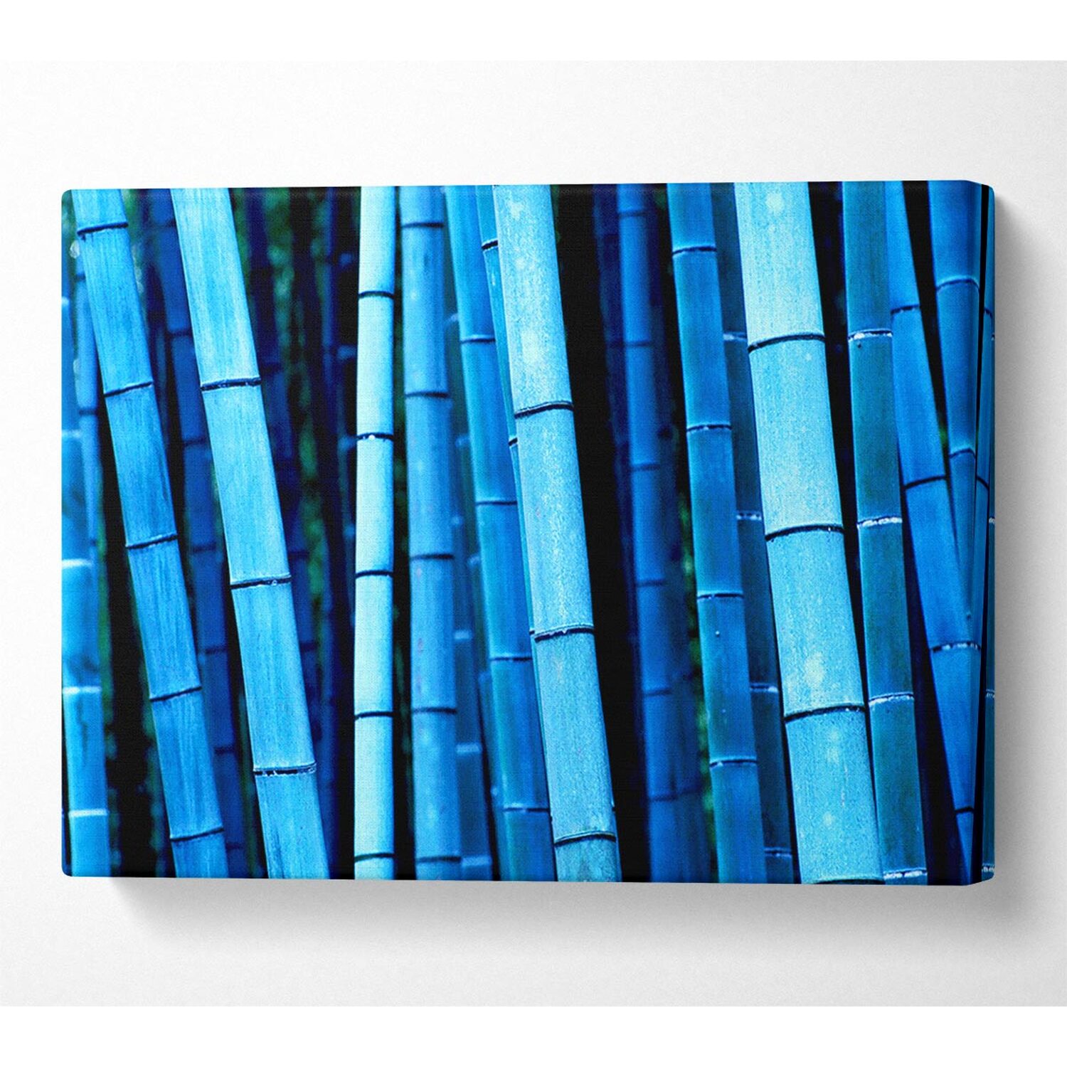Wallart-Direct - Bamboo Blues Canvas Print Wall Art - Yellow / 101.6cm thumbnail