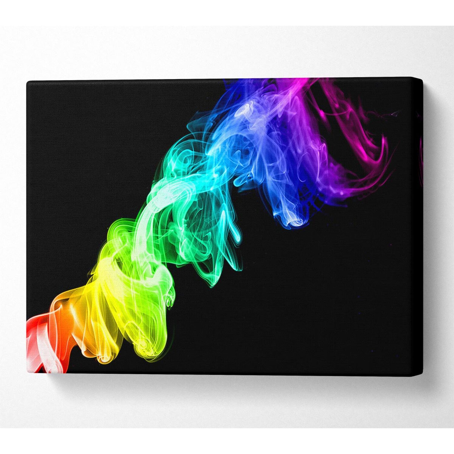 Wallart-Direct - Colorful Smoke 2 Canvas Print Wall Art - Yellow / 101.6cm thumbnail