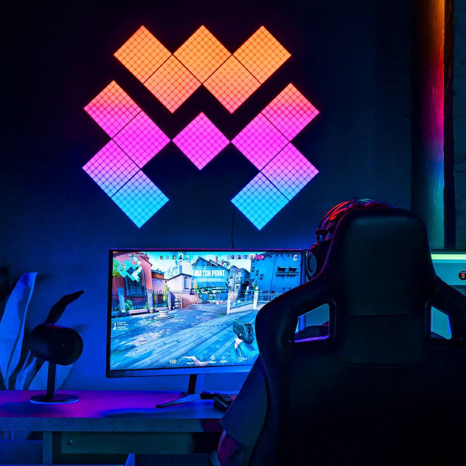 6 Smart App Controlled Twinkly Square LED Lights - Multi Colour