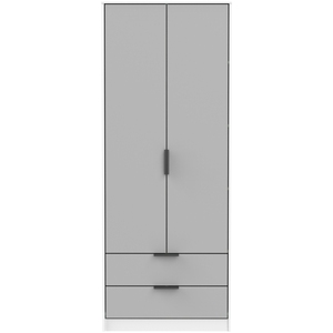 Hong Kong Ready Assembled Tall 2 Drawer Wardrobe