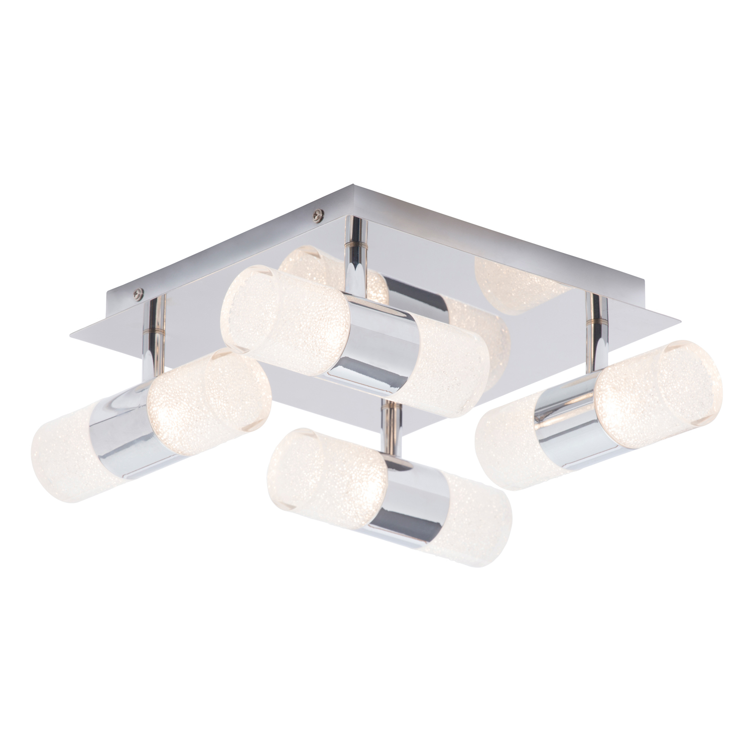 Settle Bathroom Led Flush Ceiling Spotlight Plate - Chrome