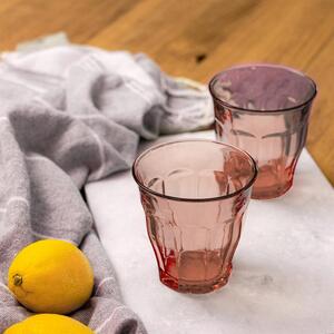Picardie Glass Tumblers - 250ml - Pink-Plum