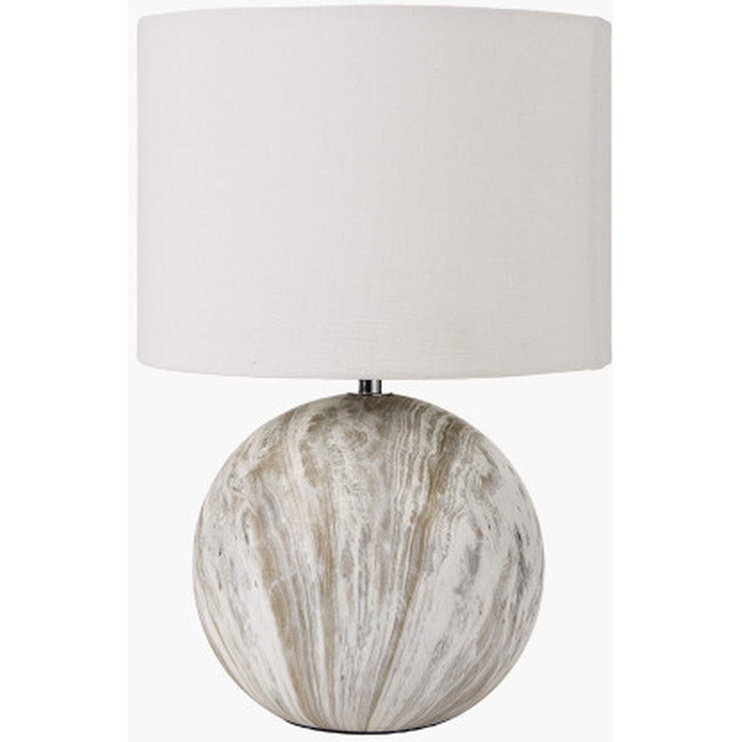 Stone Effect Ceramic Table Lamp - Cream