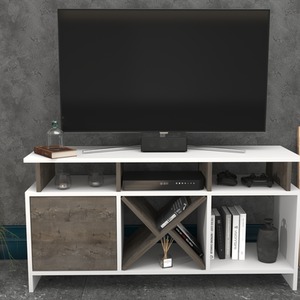 White / Wenge Auburn Modern TV Unit shot 5395659