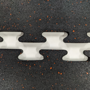 Rubber Crumb Gym Floor Tiles 10mm Orange Fleck Interlocking