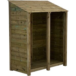Double Bay Wooden Premium Tongue And Groove Log Store