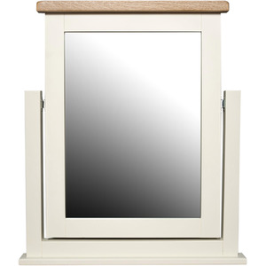 White Painted Oak Dressing Vanity Mirror