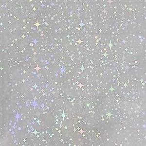 10 x Sparkle Stars Self Adhesive Transparent Holographic Sticker Sheet