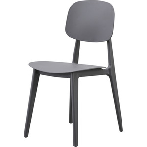 Dark Grey Oslo Plastic Dining Chair shot 5806314