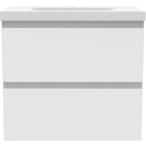 Bathroom Vanity Unit with Sink Wall Hung Cabinet Matt White 600mm