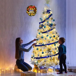 COSTWAY 5FT Artificial Christmas Tree Realistic White Xmas Tree
