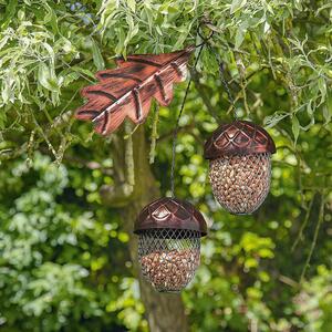 Acorn Shaped Metal Hanging Bird Feeder