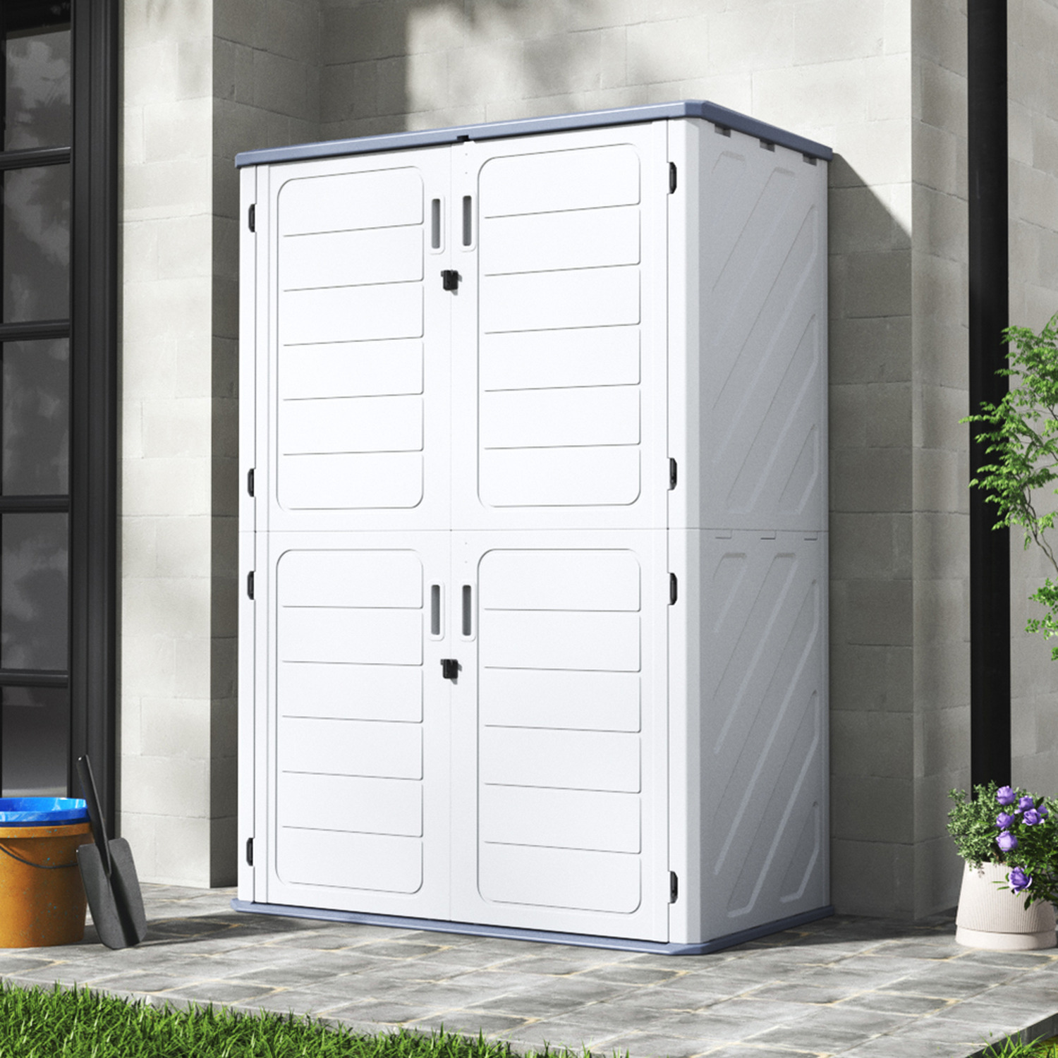 Spacious All-Weather Resin Storage Shed
