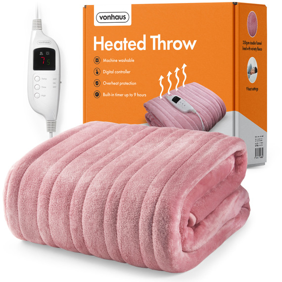 Heated Throw Fleece Blanket