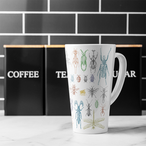 Many species in vintage old hand drawn style Designer Latte Mug