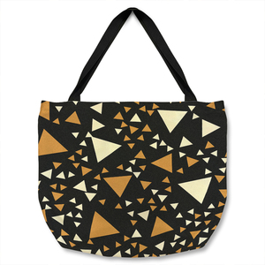 Triangles On Black Tote bag