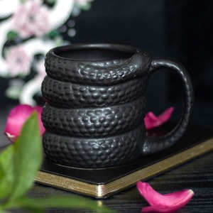Ceramic Black Snake Mug