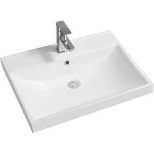 Ceramic Thick-Edge Basin with Scooped Full Bowl
