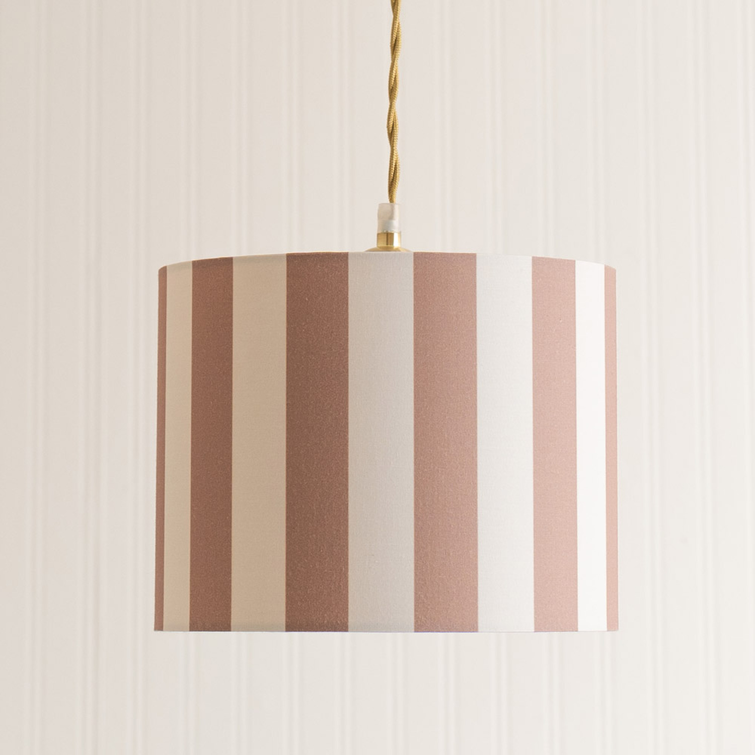 Callie Small Colour Clash Ceiling Drum Lamp Shade and LED Bulb - Neutral