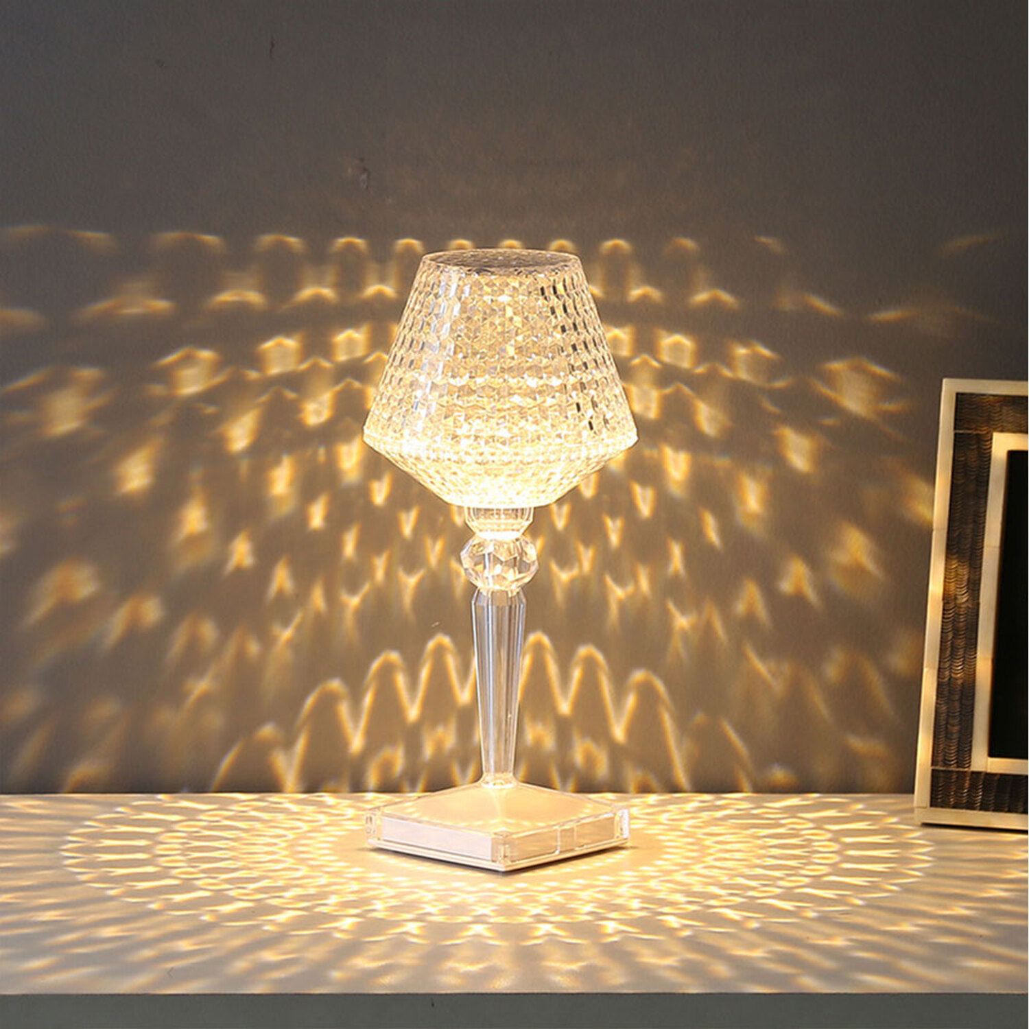 Image of USB Cable Acrylic Transparent Dimmable Table&hellip;