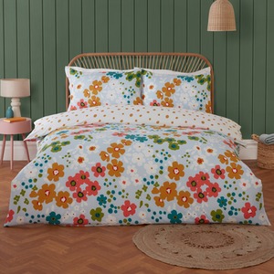 Betty Polyester Reversible Duvet Cover Set with Pillowcase
