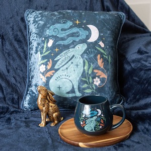 Ceramic Midnight Hare Rounded Mug