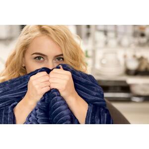 Navy Dakota Blanket Throw shot 9854545