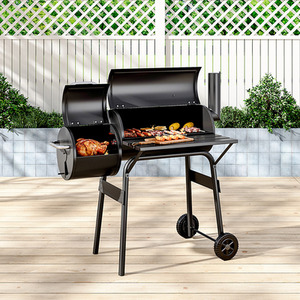 Portable Charcoal BBQ Grill with Thermometer