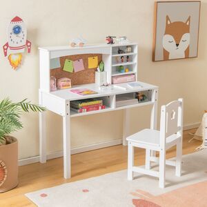 Wooden Kids Desk and Chair Set