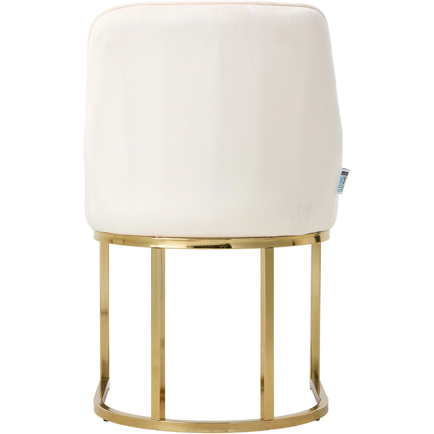 Livingandhome Set Of 2 Upholstered Dining Chairs - White