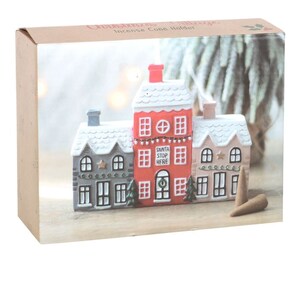 Christmas Village Incense Cone Holder And Burner