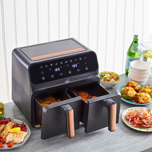 Neo Black Copper Gold Dual Twin Zone Air Fryer 8.5L