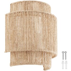 Wall Light Lignea Lux Made Of Jute In Boho Style, 40W